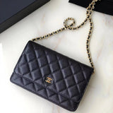 Chanel Women's Bag Top version 【**Original Leather】woc Latest Version Suction Clasp WOC Original Caviar Cowhide Sheepskin Chain Bag Flap Bag Flap Bag Diamond Pattern Bag Fortune Bag WOC Fighter in