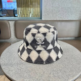 Chanel Hat Autumn and Winter New Cashmere Wool Korean Boutique Handsome Bucket Hat，High Quality