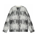 Stussy Jackets Top Version Hema Plaid V Collar Breasted Classic Autumn and Winter Cardigan Men's and Women's Coats