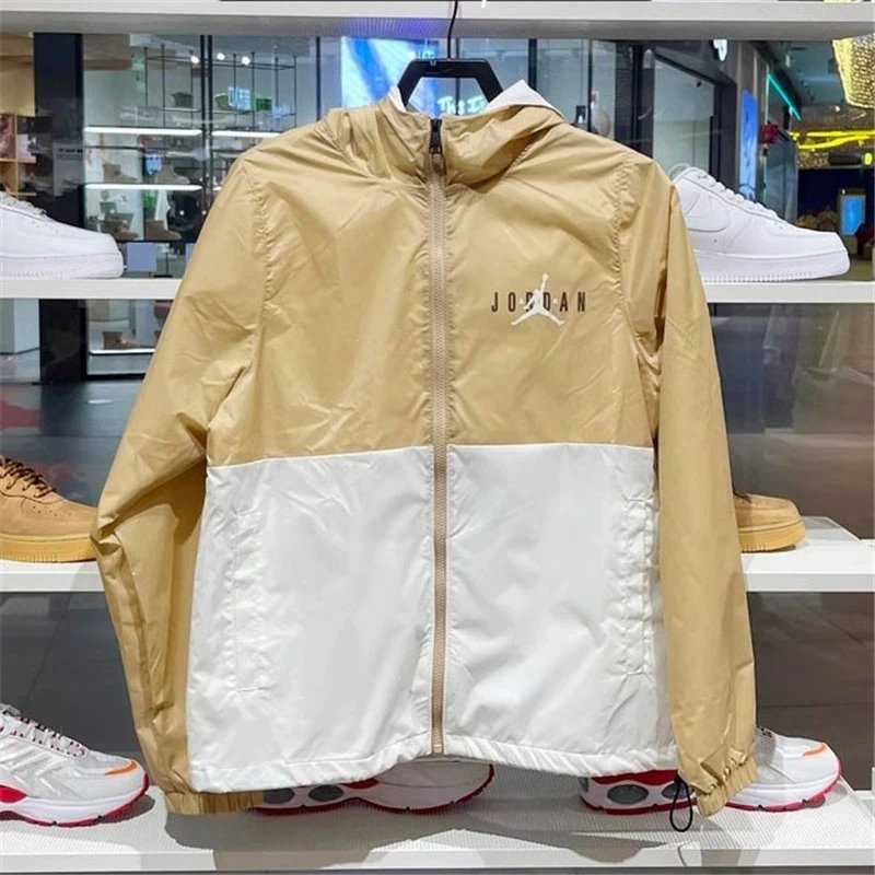 Nike Jackets Coat Hooded Stitching Woven Quick-Drying Windcheater Sports Jacket for Men and Women DV7651