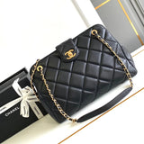 Chanel Women's Bag Top version 【Super Original Leather】24A Bowling Bag Mother and Child Bag Shopping Bag Tote Bag MAXI Shopping Bag Commuter Bag New Women's Bag Original Caviar Cowhide Lambskin Original Imported zp Leather High Quality Women's Bag