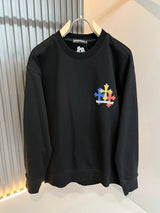 Chrome Hearts Hoodie Round Neck Sweatshirt with Front and Back Print Logo Sweatshirt Tracksuit Top os Loose Fit Casual Long Sleeve Base Shirt for Men and Women24ss Autumn and Winter New Products