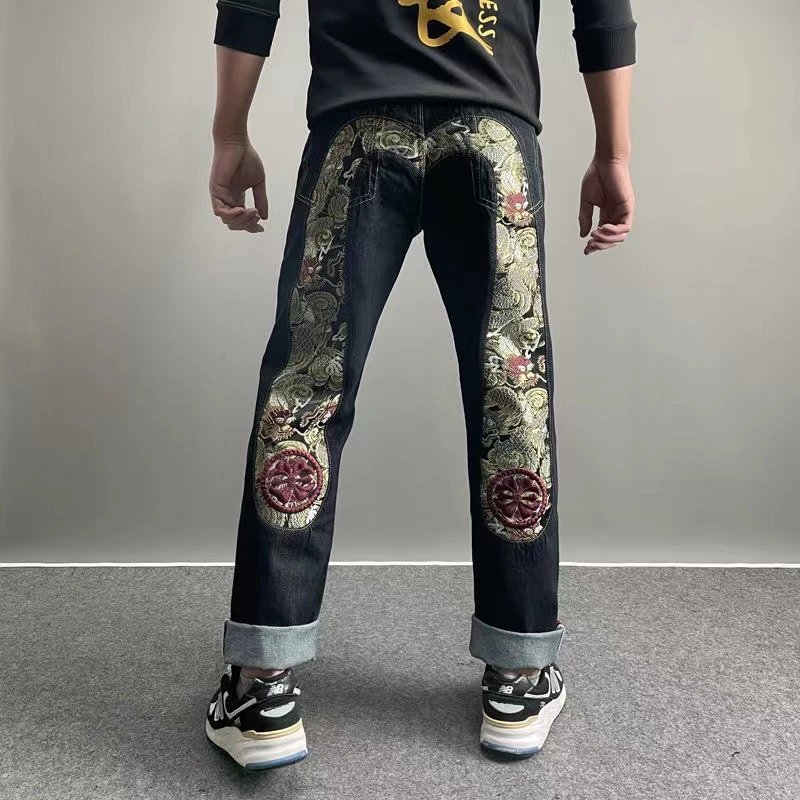 Evisu Jeans Fashion Y2Retro Hip Hop Jeans