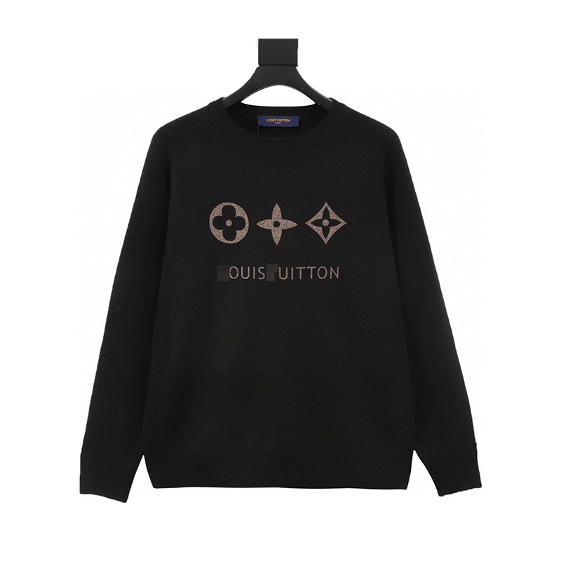 Louis Vuitton LV Sweater Classic Shining Crystal Burning Flower Sweater for Men and Women