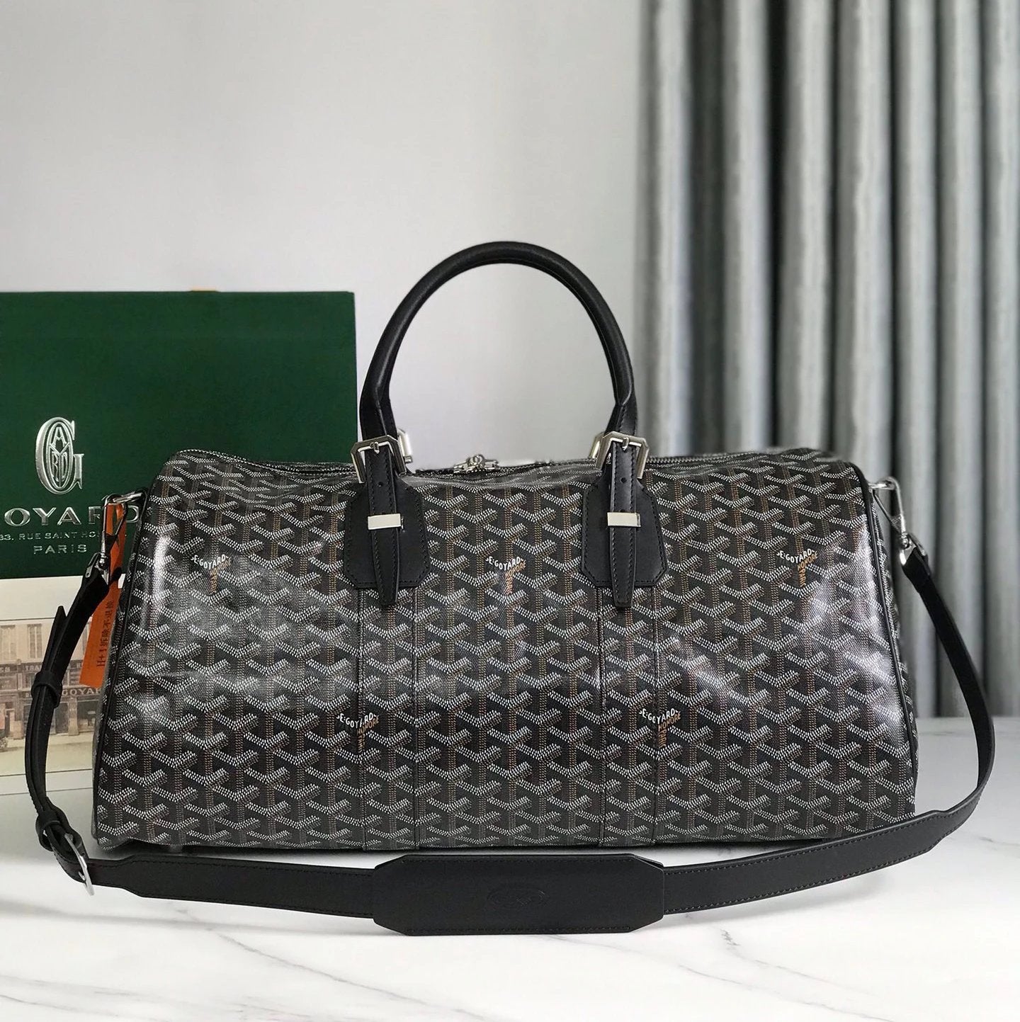 Goyard Bag Top version Original Leather New Product Croisiere50Travel Handbag Sports Bag Boeing Travel Bag50cm45cm Travel Bag Travel Bag Star Same Style Large Capacity Travel Luggage Bag Handbag Men's and Women's Bags boston45Travel Bag