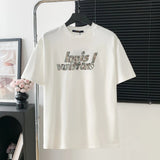 Louis Vuitton LV T-shirt Chest Logo Print logo round Neck Short Sleeve25ss New pure cotton T Unisex T-Shirt OS Loose Fit Base Shirt Top Half Sleeve T-Shirt