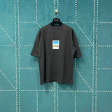 Balenciaga T-shirt Paris Eiffel Tower Print on the Chest logo round Neck Short Sleeve25ss New Pure Cotton Unisex Style T T-shirt OS Loose Fit Base Shirt Half Sleeve T-Shirt Top Half Sleeve