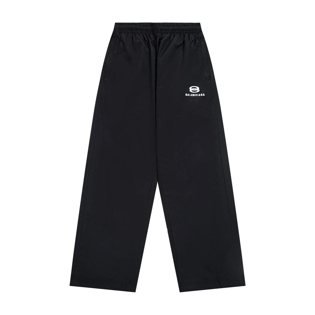 Balenciaga Sweatpants Matching Jacket Double Ring Letter Embroidery Sports Suit Casual Pants Versatile Wide-leg Pants Straight-leg Pants High-waisted Pants Unisex Long Pants24ss Autumn and Winter New Products