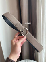 Hermes Belt Top version New H Home Men's Leather Double-Sided Available Pure Cowhide Belt Fashion All-Match Casual Belt