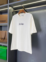 Burberry T-shirt Chest Logo Print logo round Neck Short Sleeve25ss New Pure Cotton Unisex Style T T-shirt OS Loose Fit Base Shirt Half Sleeve T-Shirt Top Half Sleeve