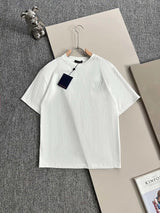 Louis Vuitton LV T-shirt Precision Embroidered Chest Letters logo round Neck Short Sleeve25ss New Pure Cotton Unisex Style T T-shirt OS Loose Fit Base Shirt Half Sleeve T-Shirt Top Half Sleeve