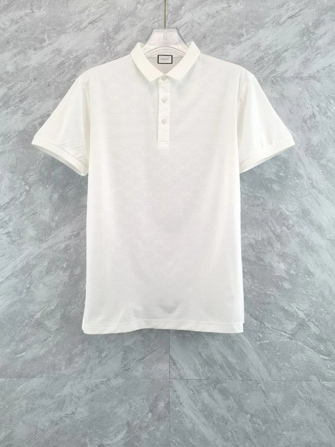 Gucci T-shirt Full Body Double G Letters logo Jacquard POLO Shirt Lapel Short Sleeve25ss New Unisex Summer Loose Short Sleeve T Business Commuter Short Sleeve Shirt Plus Size T-Shirt