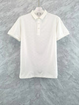 Gucci T-shirt Full Body Double G Letters logo Jacquard POLO Shirt Lapel Short Sleeve25ss New Unisex Summer Loose Short Sleeve T Business Commuter Short Sleeve Shirt Plus Size T-Shirt