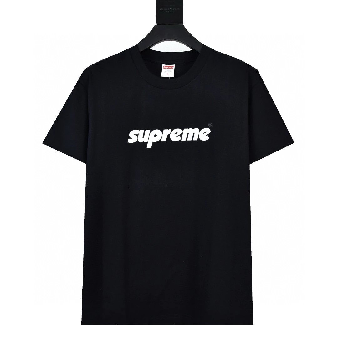 Supreme T-shirt Top Version Counter Same Style Pure Cotton Summer Men's and Women's Same Fashion Loose All-Matching2024New Short Sleeve T T-shirt