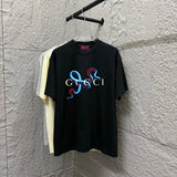 Gucci T-shirt Year of the Snake Limited Edition Double G Printing logo round Neck Short Sleeve25ss New Pure Cotton Unisex Style T T-shirt OS Loose Fit Base Shirt Top Half Sleeve T-Shirt