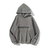 ESSENTIALS Hoodie Fashion Brand Double Line Three-Dimensional Silicone Velvet Padded Hooded Sweatshirt Sweatpants Autumn and Winter Suit Men and Women