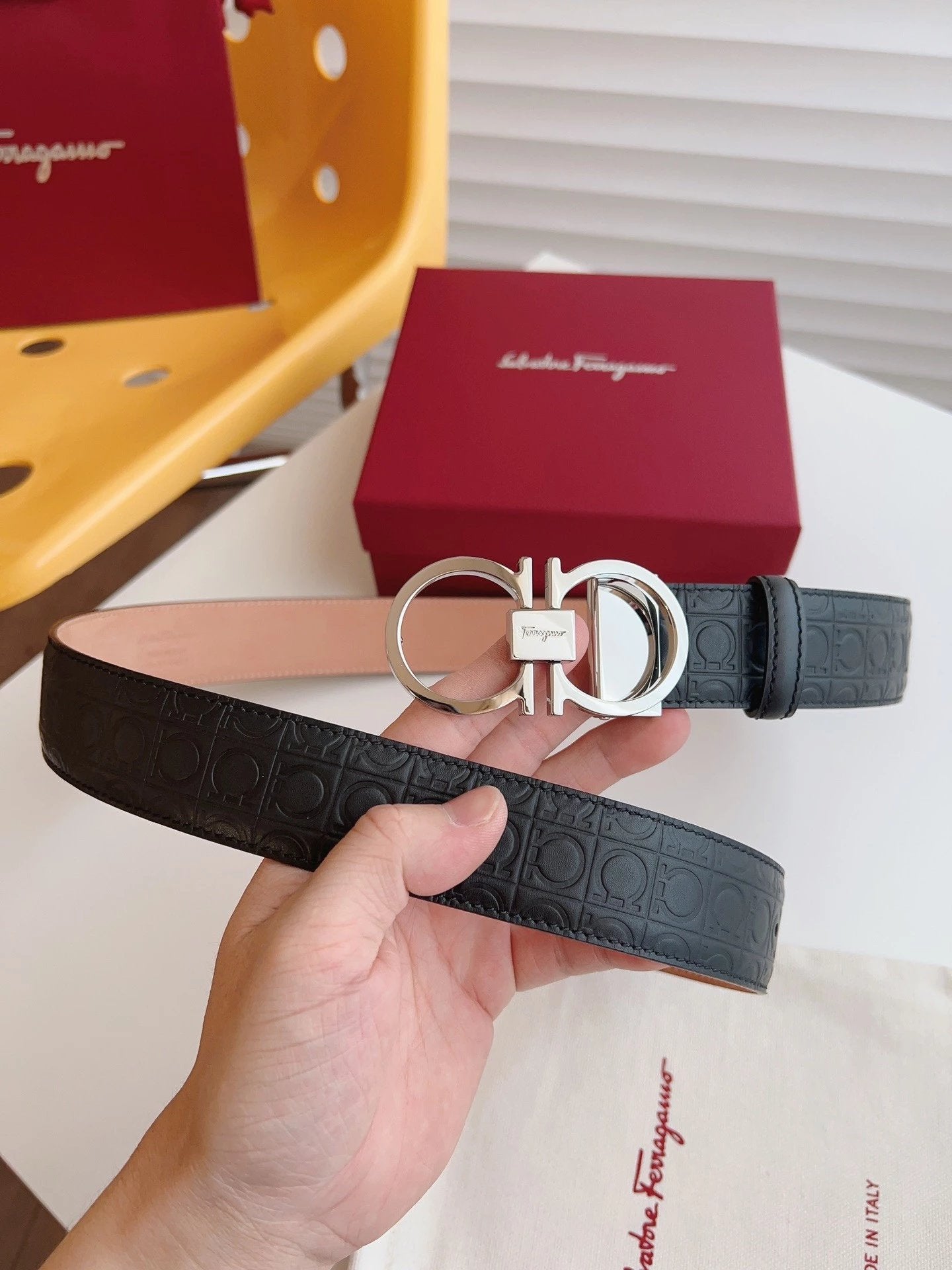 Ferragamo Belt Top version 【Full Package】Belt Width for Men and Women3.5cm Pin Buckle with Chip nfc Anti-Counterfeiting Quality Counter Full Set Packaging Italian Double-Sided Cowhide Matching Boutique Brass Buckle Long and Short Belt Pants Belt