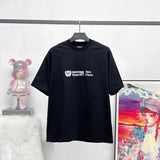 Balenciaga T-shirt Anti-Corporate Welfare Wheat Scissors Micro Badge Embroidery logo round Neck Short Sleeve25ss New pure cotton T Unisex T-Shirt OS Loose Fit Base Shirt Top T-Shirt Short Sleeve