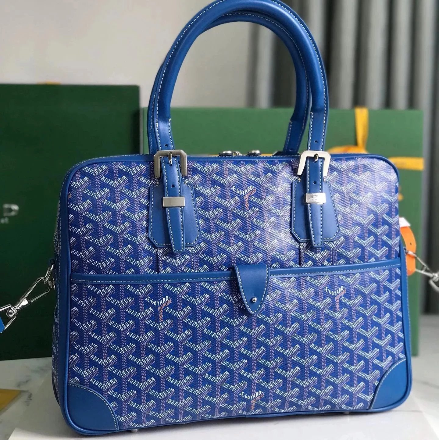 Goyard Bag Top version 【Original Leather Surrogate Shopping Edition】New Product Ambassadmessagebag Small Size Briefcase Men's Handbag Tote Bag Briefcase Business Trip File Bag Men's Bag New Men's Business Casual Briefcase Computer Bag