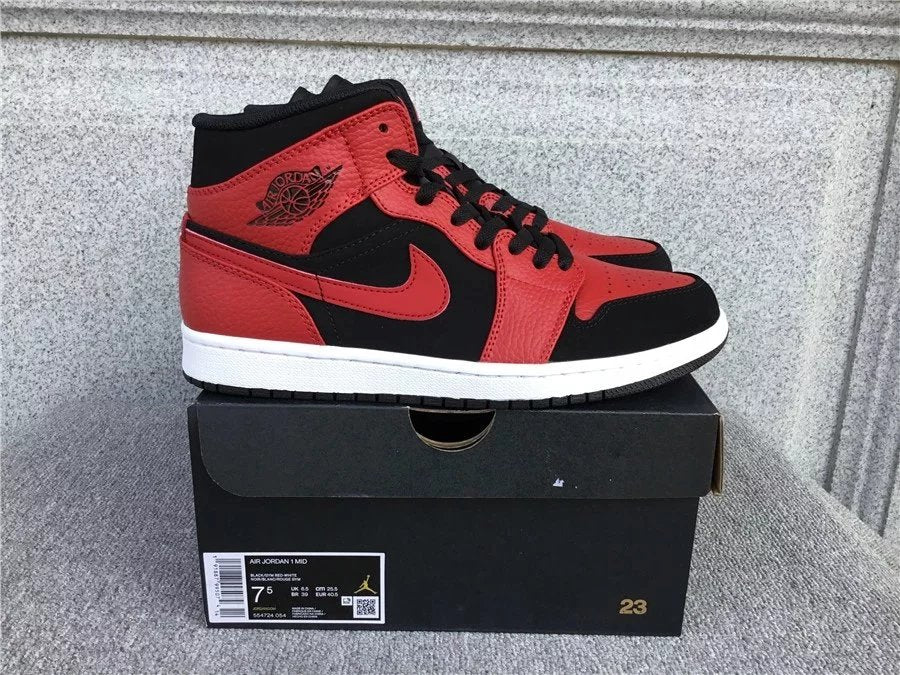 Air Jordan 1 Mid shoes New All-Match Trendy Men's Casual Sports Shoes