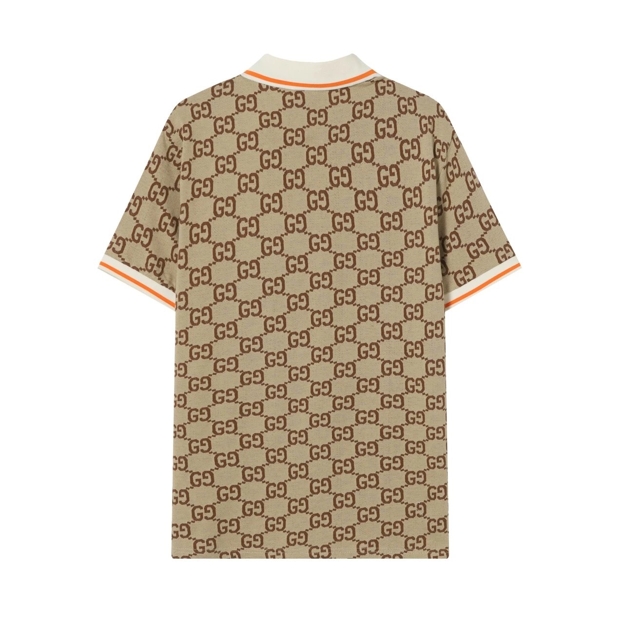 Gucci T-shirt Color Matching GG Patterned Jacquard logoPOLO Shirt Lapel Short Sleeve25ss New Unisex Summer Short Sleeve OS Loose T Business Half Sleeve Shirt Plus Size T-Shirt