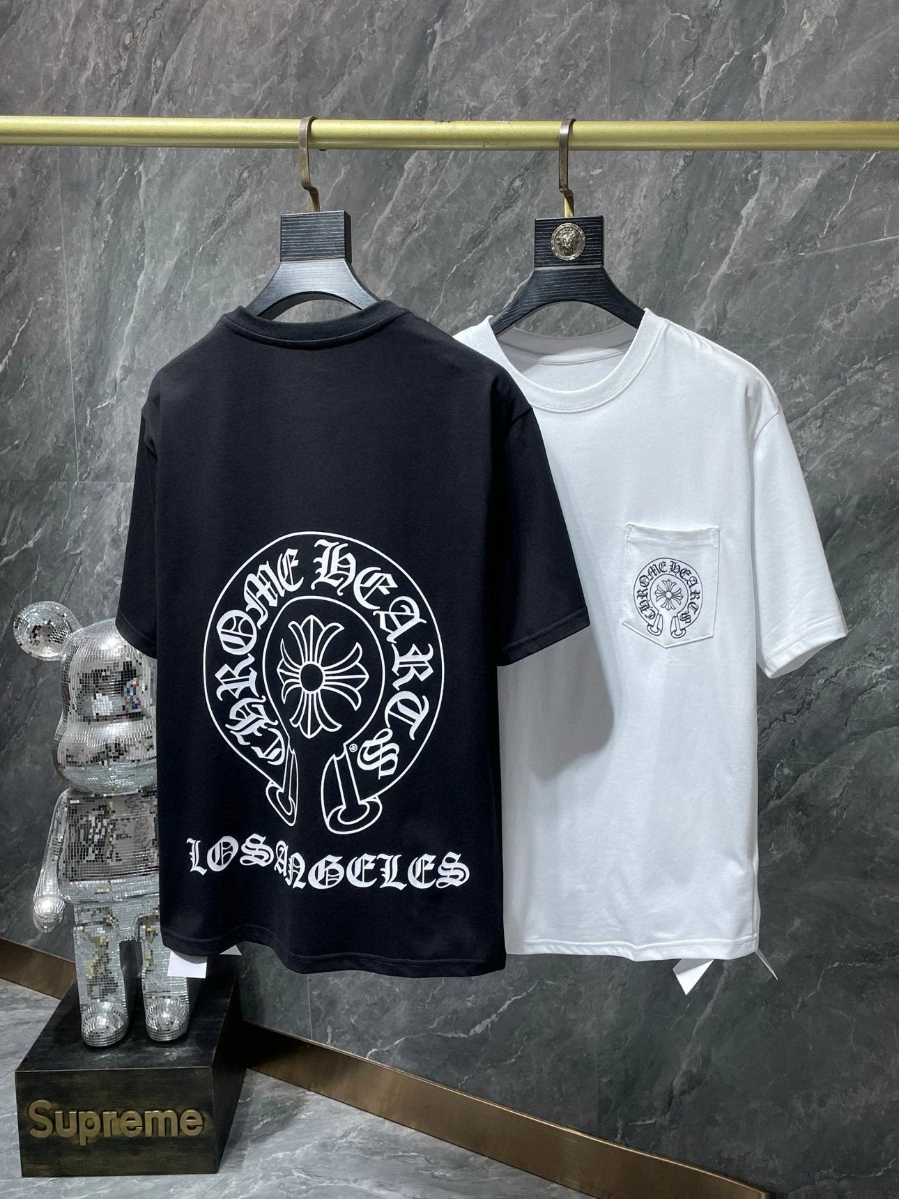 Chrome Hearts T-shirt Top Version Counter Same Style Pure Cotton Summer Men's and Women's Same Fashion Loose All-Matching2024New Short Sleeve T T-shirt