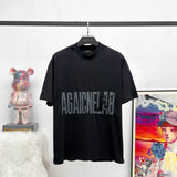 Balenciaga T-shirt Reversed Alphabet Crack Print logo round Neck Short Sleeve25ss New pure cotton T Unisex T-Shirt OS Loose Fit Base Shirt Top T-Shirt Short Sleeve