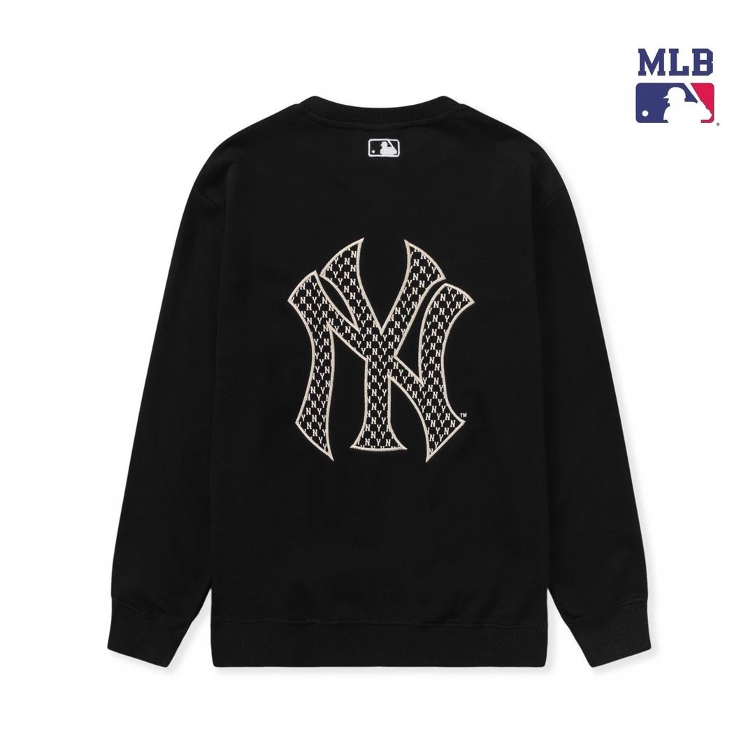 MLB Hoodie Top Version Embroidery Men and Women Same Style Casual round Neck Pullover Sweater Long Sleeve