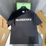 Burberry T-shirt Chest Micro Logo Overlapping Print logo round Neck Short Sleeve25ss New pure cotton T Unisex T-Shirt OS Drop Shoulder Loose Fit Base Shirt Top T-Shirt Short Sleeve