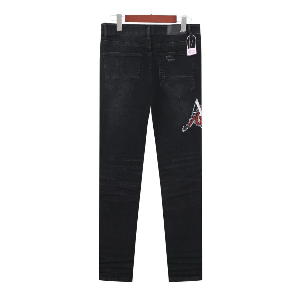 Amiri Jeans Front Letter Dragon Embroidery logo25ss Spring Summer New Straight Loose Slim Fit Jeans Unisex Long Pants