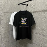 Louis Vuitton LV T-shirt Letter Print with Green Leaves on the Chest logo round Neck Short Sleeve25ss New pure cotton T Unisex T-Shirt OS Drop Shoulder Loose Fit Base Shirt Top T-Shirt Short Sleeve