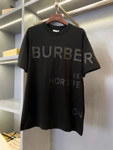 Burberry T-shirt Chest Brand Logo Print logo round Neck Short Sleeve25ss New Pure Cotton Unisex Style T Casual T-Shirt Base Layer Shirt OS Loose Fit Half Sleeve Top Plus Size