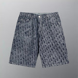 Dior shorts Allover Letter Print logo Denim Shorts Five-Point Pants25ss New Casual Summer Pants5Two-in-One Casual Sweatpants for Men and Women