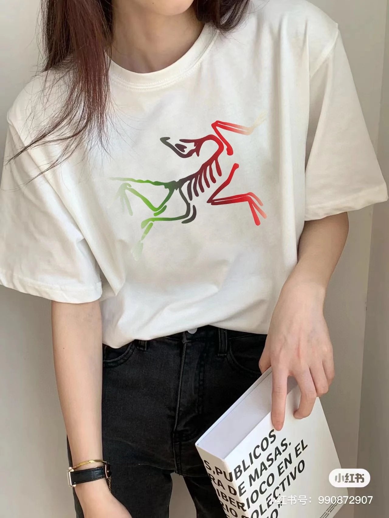 Arc'teryx T-shirt Chest Brand Pattern Print logo round Neck Short Sleeve25ss New pure cotton T Unisex T-Shirt OS Drop Shoulder Loose Fit Base Shirt Top T-Shirt Short Sleeve