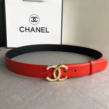 Chanel Belt Top version 【Special Cabinet Full Package】.Cow Leather Belt Silver Metal and Rhinestone.Width3.0mm Female Boutique Belt Female Boutique Belt Fashion Expert Elegant and Generous Business Casual Belt Belt Belt Women's Belt Women