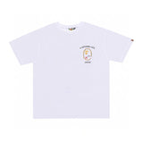 Bape T-shirt Top Version Fashion Brand Small Icon Embroidered Men's and Women's Short Sleeve T T-shirt Couple Cotton Printed round Neck Half Sleeve