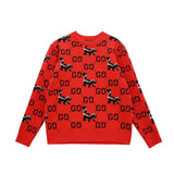 Gucci Sweater Water Tower Double G Knitted Crew Neck Sweater Long Sleeve Thickened Lazy Style Unisex Loose Knit Top Coat Versatile Casual Wear