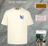 Louis Vuitton LV T-shirt Front Conch Print logo round Neck Short Sleeve25ss New Pure Cotton Unisex Style T T-shirt OS Loose Fit Base Shirt Top Half Sleeve T-Shirt