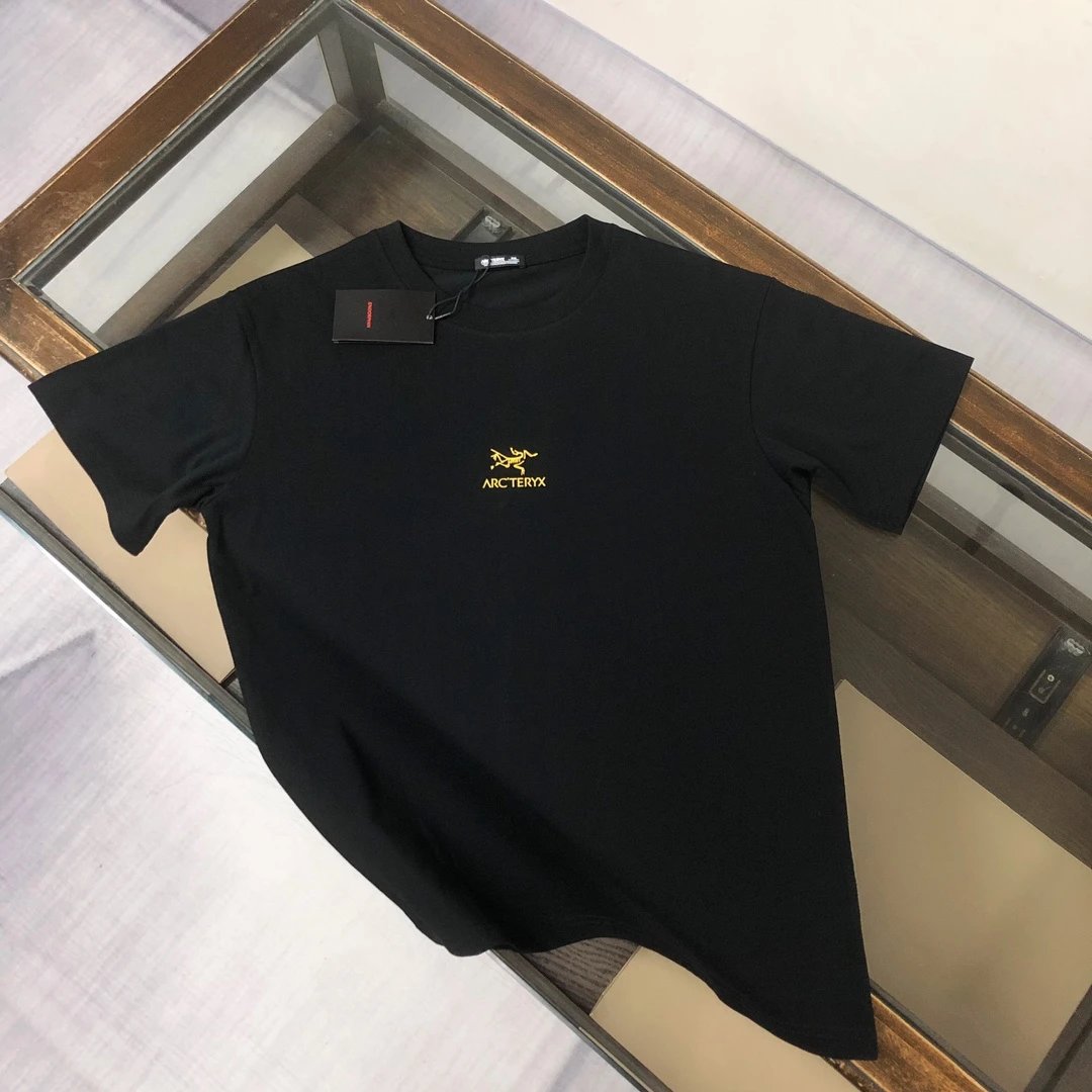 Arc'teryx T-shirt Chest Letter Pattern Small Badge logo round Neck Short Sleeve25ss New Pure Cotton Unisex Style T T-shirt OS Loose Fit Base Shirt Half Sleeve T-Shirt Top Half Sleeve