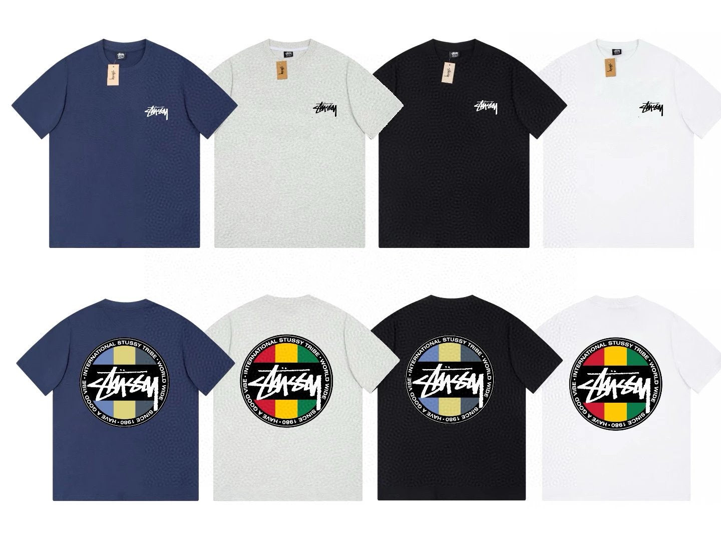 Stussy T-shirt Top Version Maychao2023Joint Fashion Brand Printing Loose Men's and Women's Same High Street Short Sleeve T T-shirt