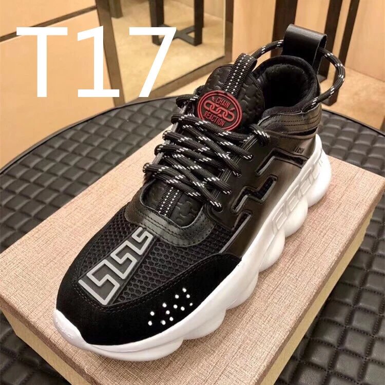 Versace Chain Reaction shoes Vasaki Couple Shoes Dad Shoes Platform Men's Hight Increasing Shoes Trendy All-Match Sports Casual Shoes for Women cf27