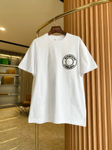 Burberry T-shirt Chest Logo Pattern Patch logo round Neck Short Sleeve25ss New pure cotton T Unisex T-Shirt OS Drop Shoulder Loose Fit Base Shirt Top T-Shirt Short Sleeve