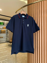 Burberry T-shirt Chest B Letter Embroidery logoPOLO Shirt Lapel Short Sleeve25ss New Unisex Summer Short Sleeve OS Loose T Business Half Sleeve Shirt Plus Size T-Shirt