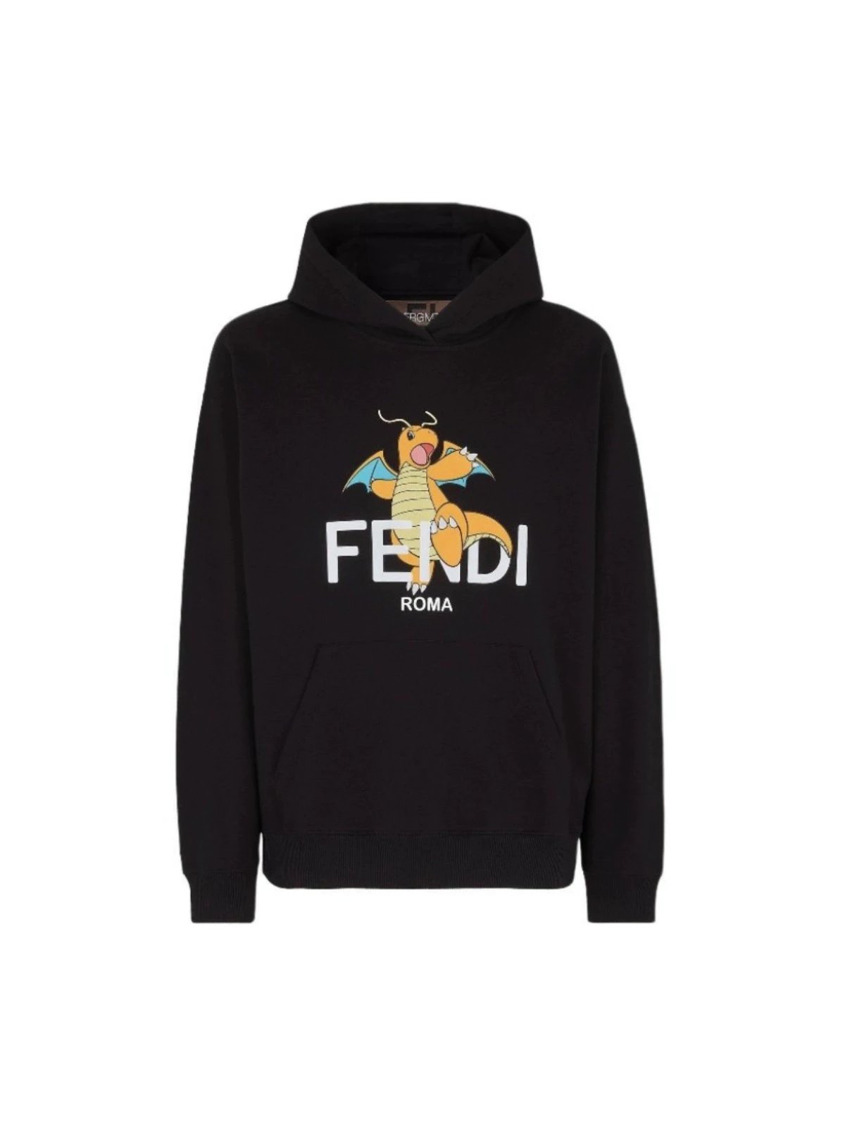 FENDI Hoodie Top Version Song Yuqi Same Style Autumn and Winter Fashion Brand Cotton Loose Hooded Sweater Men's and Women's Hoodies