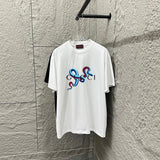 Gucci T-shirt Year of the Snake Limited Edition Double G Printing logo round Neck Short Sleeve25ss New Pure Cotton Unisex Style T T-shirt OS Loose Fit Base Shirt Top Half Sleeve T-Shirt