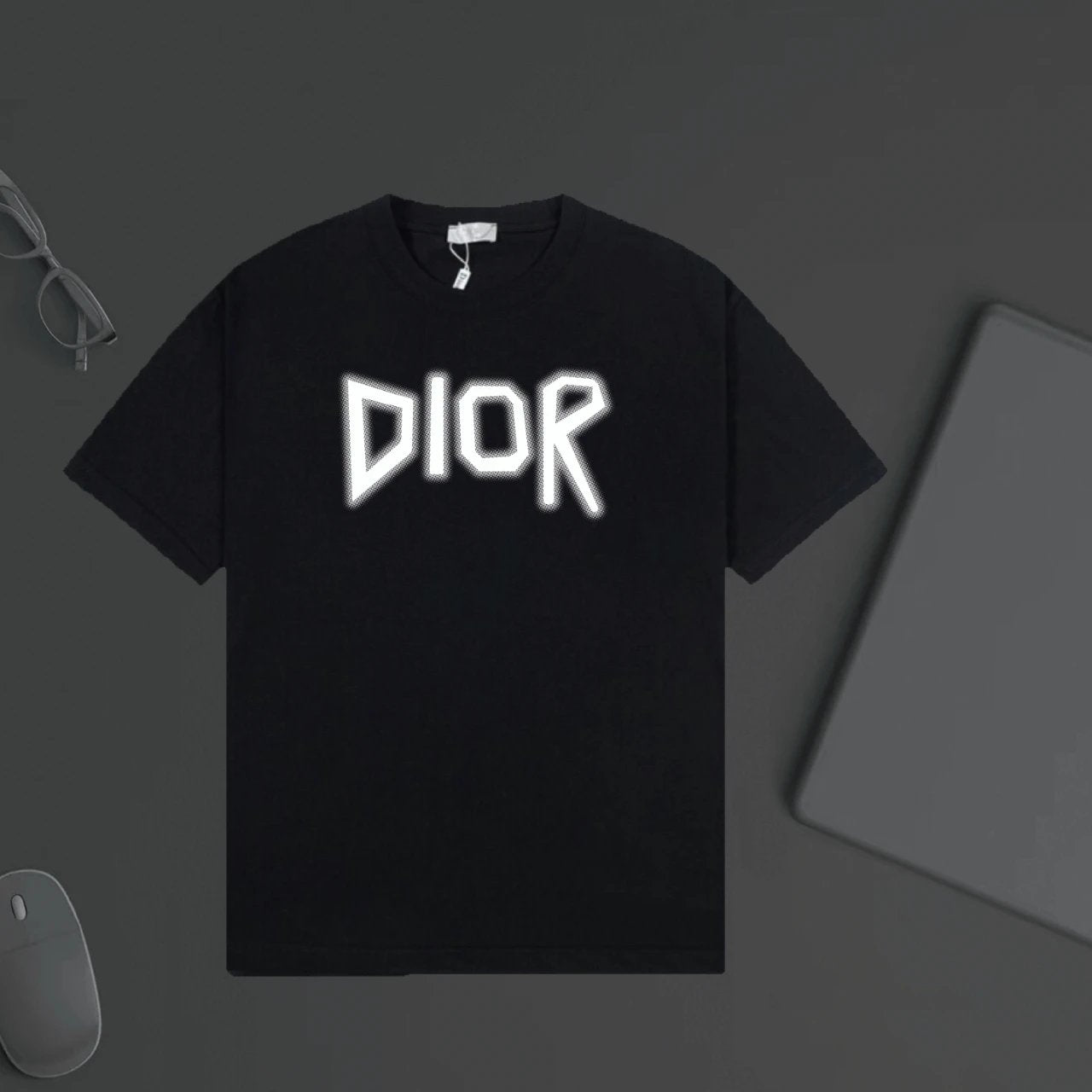 Dior T-shirt Unique Letter Print on Chest logo round Neck Short Sleeve25ss New pure cotton T Unisex T-Shirt OS Loose Fit Base Shirt Top Half Sleeve T-Shirt