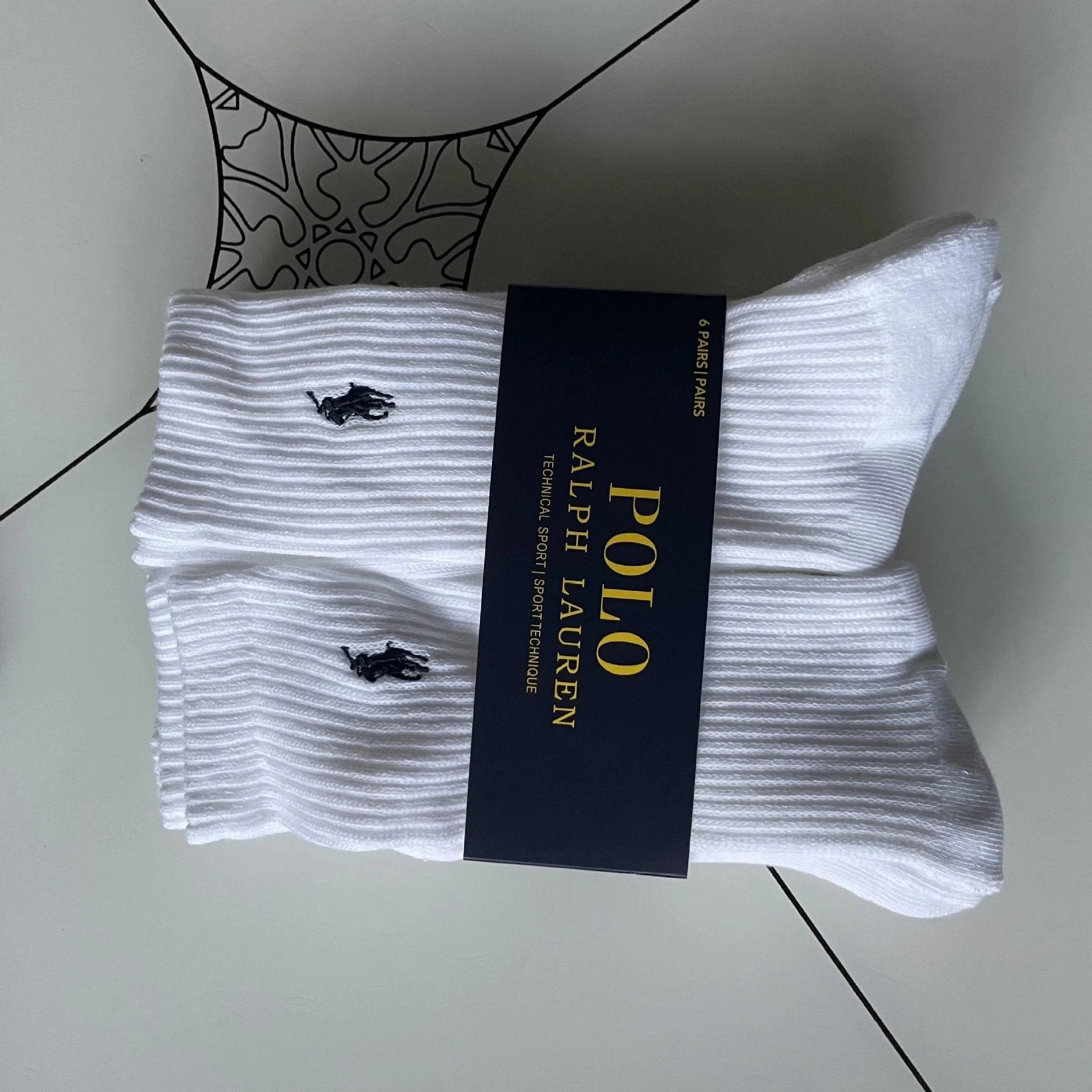 Ralph Lauren Sock Embroidered Socks Towel Bottom Classic Long Tube Casual Socks