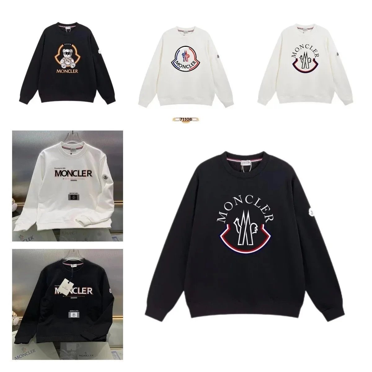 Moncler Hoodie Autumn Fashion All-Match round Neck Sweater MR26-40-Telegram