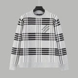 Louis Vuitton LV Sweater Checkerboard Pattern Round Neck Sweater Long Sleeve Pullover Thickened Lazy Style OS Loose Fit Unisex Knit Top Jacket Versatile Casual Wearable Inside and Outside