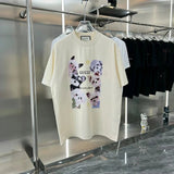 Gucci T-shirt Chest Dog Pattern Print logo round Neck Short Sleeve25ss New Pure Cotton Unisex Style T T-shirt OS Loose Fit Base Shirt Top Half Sleeve T-Shirt